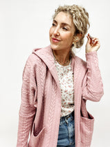 FRAKKE |CARDIGAN| Zopfmuster | Rosa