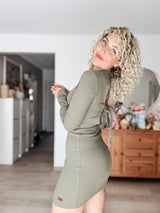 ADELE|STRICKKLEID|OLIVE