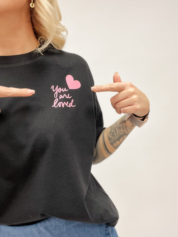 LOVED| CROPPEDSHIRT| BLACK