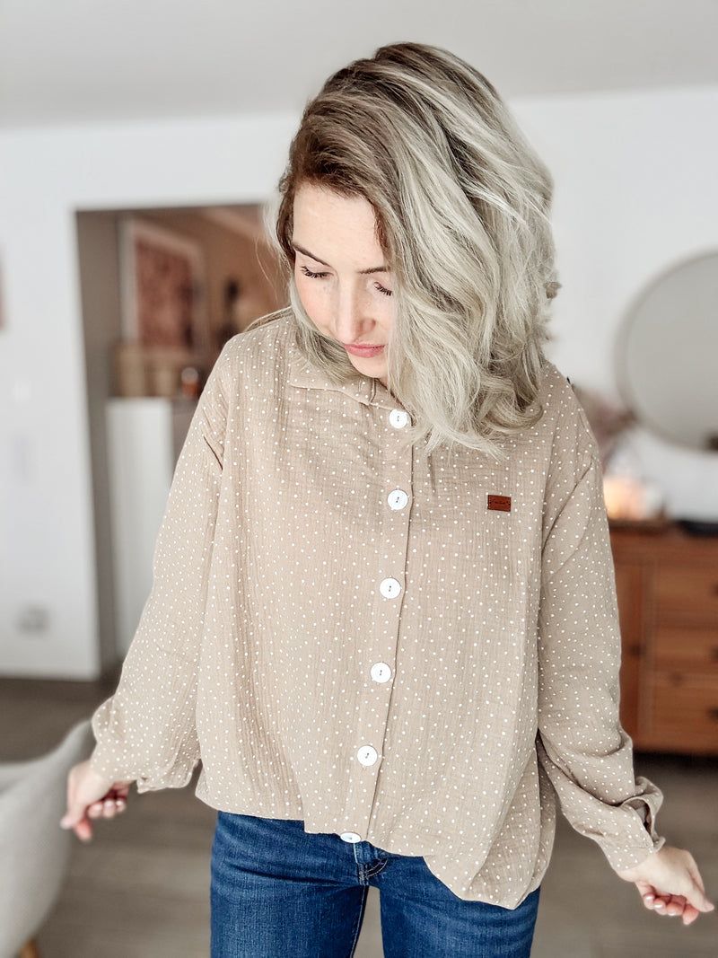 NIA|HEMD|BEIGEDOTS