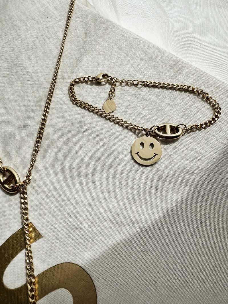 SMILEY| SCHMUCKSET| GOLD