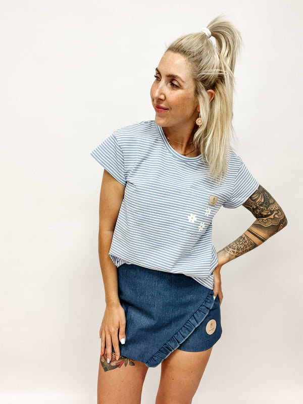 HERMINE| SHIRT|STRIPES|BLAU