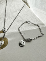 SMILEY| SCHMUCKSET| SILBER