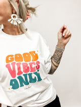 OVERSIZESHIRT| ONLYGOODVIBES | WHITE