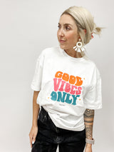 OVERSIZESHIRT| ONLYGOODVIBES | WHITE