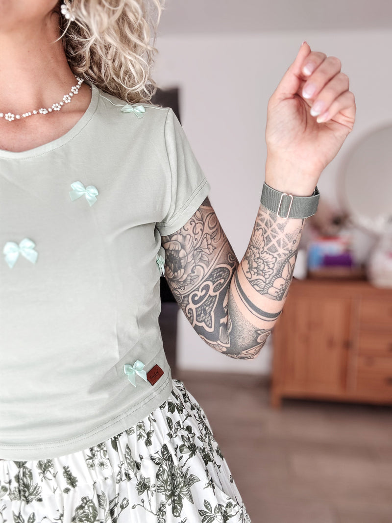 SUE|SHIRT|Schleife|mint