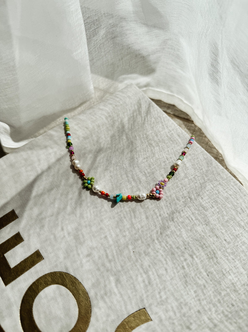 KETTE|DAISY|BUNTEPERLEN