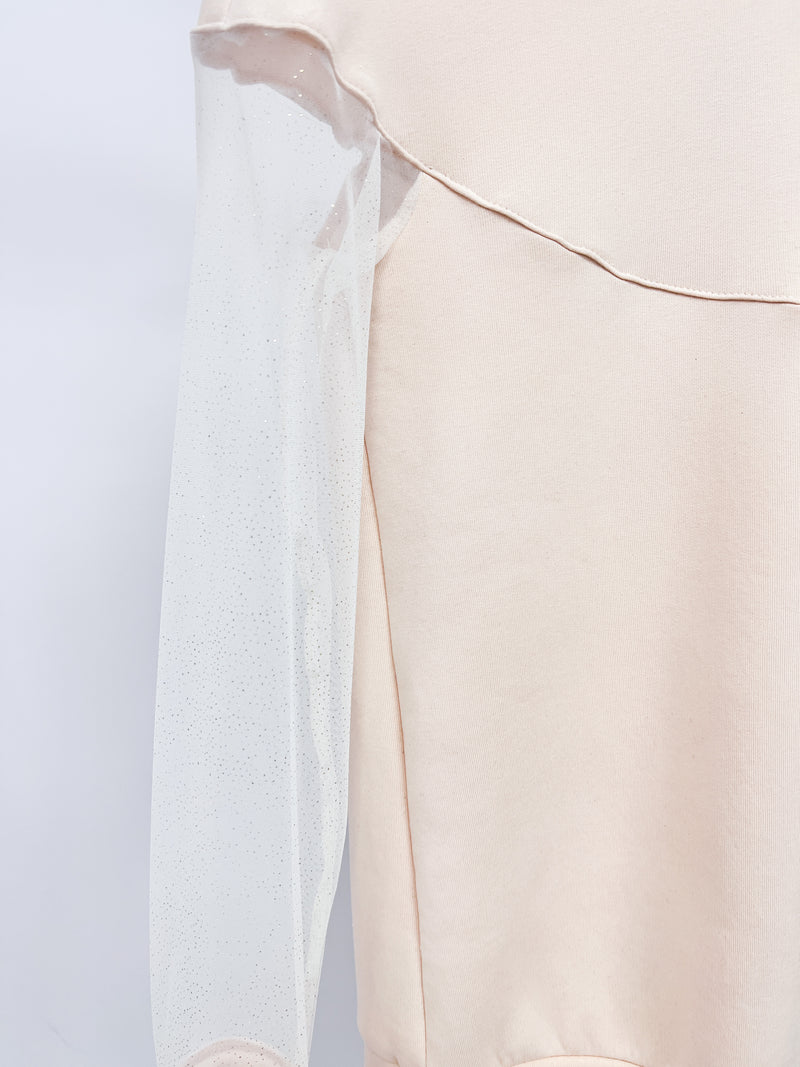 B-Ware LOVA | Hoodiekleid | Glitzertüll