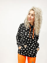 CLEO_HOODIE_LETTERS schwarz