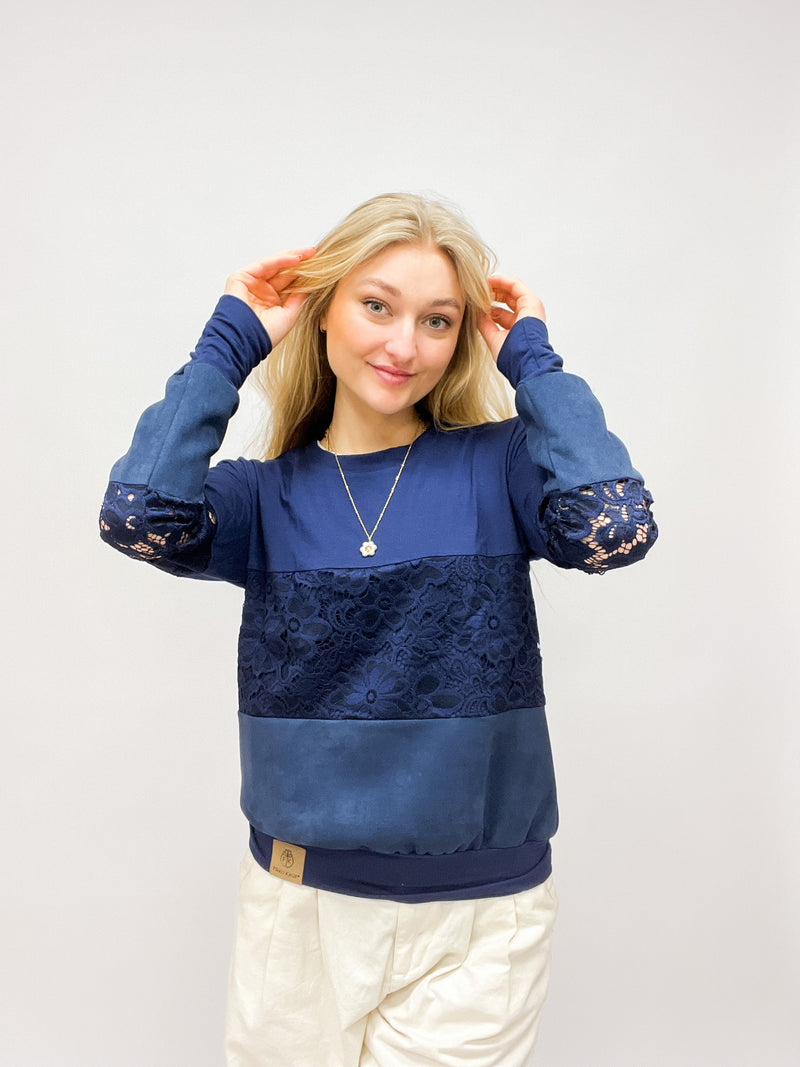 TILDA | Pullover | Velourleder