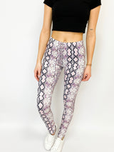 RONJA | Leggings | Schlangenoptik  rosa lila