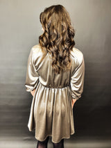 KYLA| Kleid | Velour beige