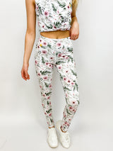 FITFINJA | Leggings | Weiß flower